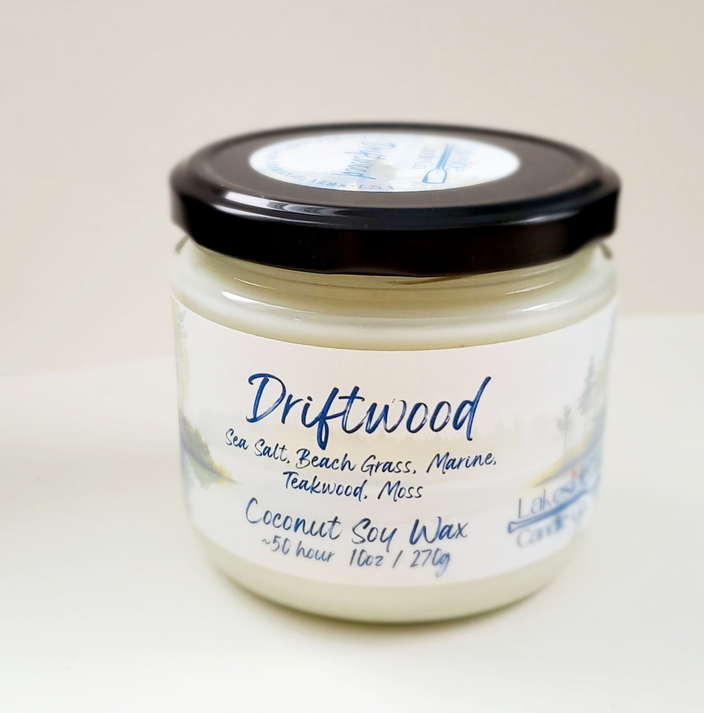 Driftwood - Coconut Soy Wax Hand Poured Candle Glass Jar