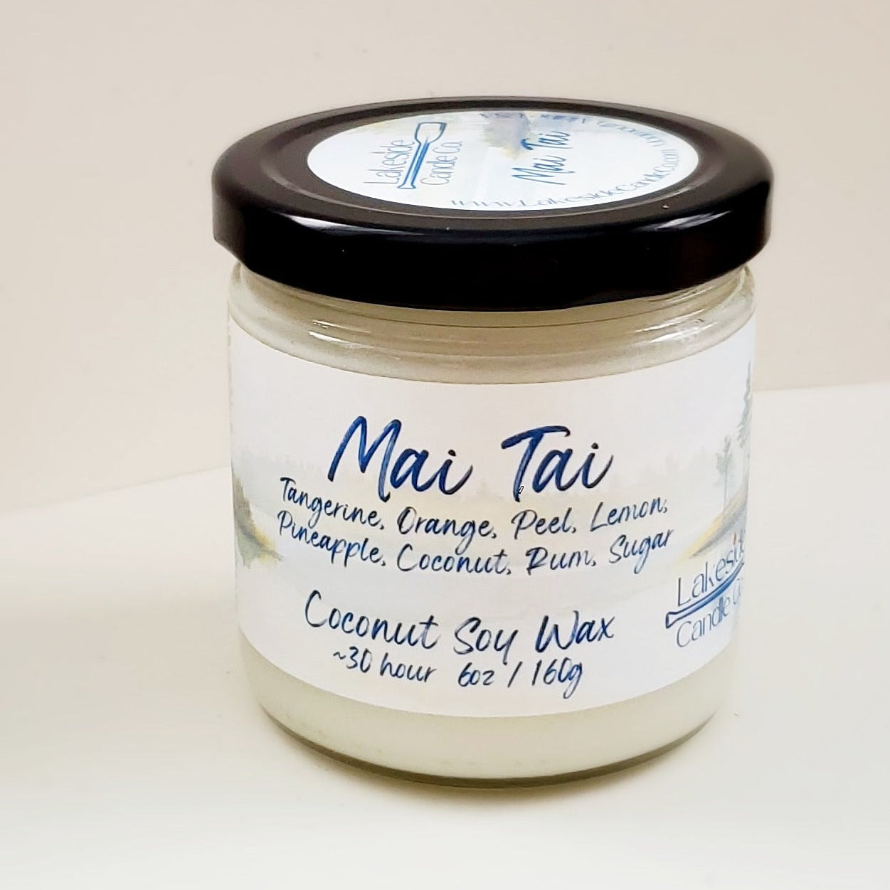 Mai Tai - Coconut Soy Wax Hand Poured Candle Glass Jar